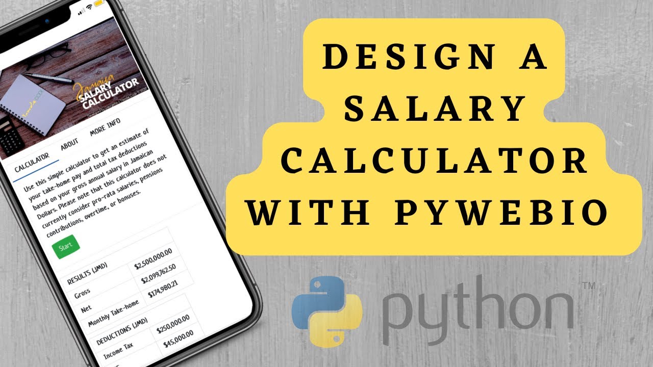 How to Design a [Jamaica] Salary Calculator with PyWebio
