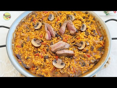 Arroz con secreto ibérico y champiñones / Tiempos de cocción del Arroz y Trucos