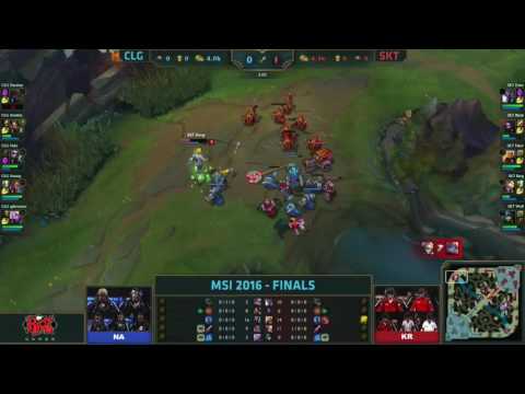 Crazy SKT vs CLG Game 1 Start First 2-5 minutes - MSI 2016 Finals