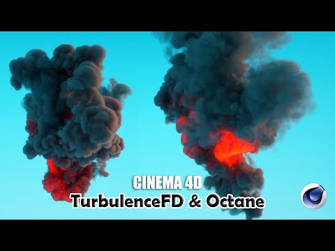 Cinema 4D Fire Animation Turbulence FD Octane Render Beginner