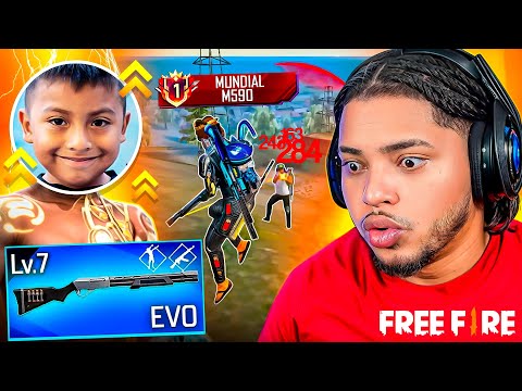 NIÑO DE 13 AÑOS TOP 1 CON LA M590 😱 SORPRENDE A TODO FREE FIRE !!