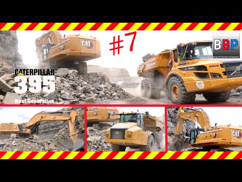 Caterpillar 395 & 745C, Volvo A30G, Steinbruch, Germany, 27.05.2021. #7
