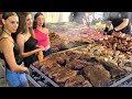 Italy Street Food Giant Fest Burgers T Bone Angus Grilled Meat Fiera Dei Mangiari Mantova