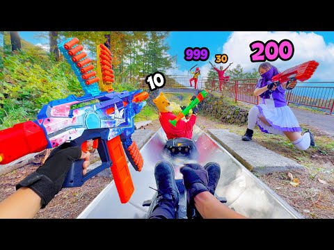 Nerf War | Amusement Park Battle 133(Nerf First Person Shooter)