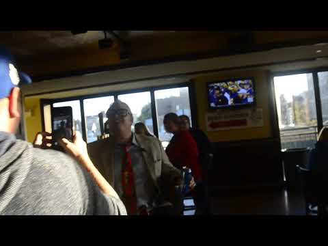 Harry Caray impression , double fisted, 2016 in Wrigleyville.