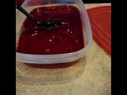 Making Jello with fruit cocktail