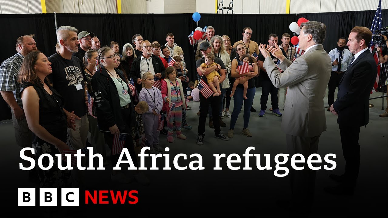 South African refugee says 'I didn't come to US for fun' | BBC News