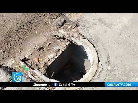 Video: Falta de coladeras convierte calles de Chalco en focos de basura y riesgo para la movilidad