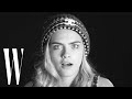 Cara Delevingne On Being Naked, Her Foot Tattoo, and Crush on Brangelina | Screen Tests | W Magazine