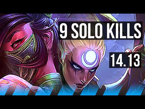 AKALI vs DIANA (MID) | 9 solo kills, 15/2/3, 1000+ games, Legendary | EUW Master | 14.13