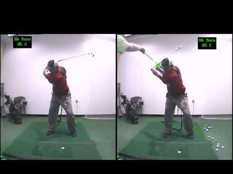 Golftec Lesson 1 - Clip 5 - Full shoulder rotation and Shorter Back Swing