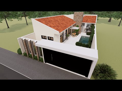 Perfect L-shaped HOUSE | Land 10x20 | 2 Bedrooms | 2 Bathrooms | Small and Modern .Code292A