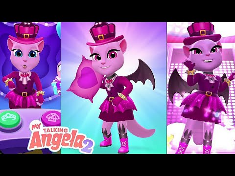 My Talking Angela 2 Halloween 2022 New outfit Pink WITCH ANGELA New Mini Game Android iOS