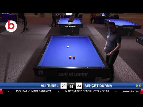 ALİ TÜREL & BEHÇET DURMA Bilardo Maçı - 2020 TK 1.ETAP ANTALYA-4.ÖN ELEME