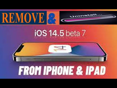 how to remove or uninstall iOS 14.5 beta 7 profile from iPhone without computer
