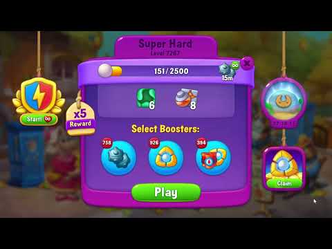 Fishdom 7267 Super Hard Level - 15 moves - NO BooSTERS
