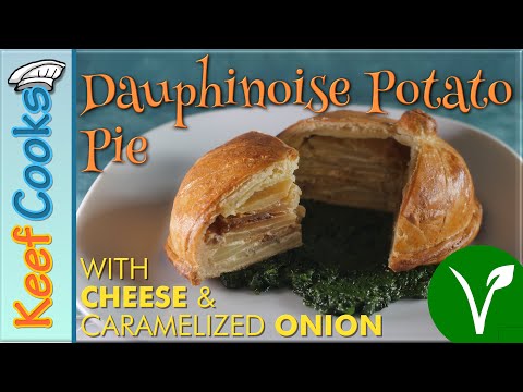 Potato Dauphinoise Pie with Caramelized Onion and Cheese