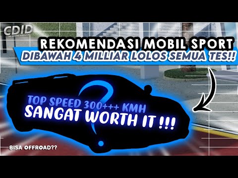 AKHIRNYA Ada Sportcar Dibawah 4 Milliar, Lolos Semua Tes !!! || CDID Roblox Indonesia