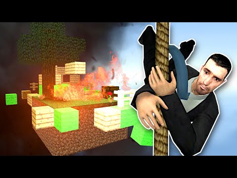 Minecraft Skyblock but in Gmod ruined by TORNADO! - Garry's Mod Gameplay