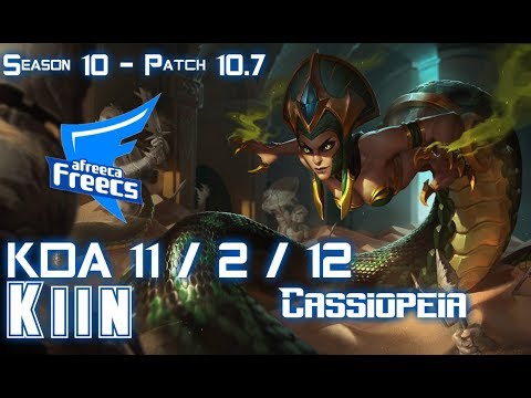 AFs Kiin CASSIOPEIA vs GALIO Mid - Patch 10.7 KR Ranked