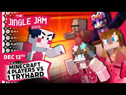 4 Players vs 1 Tryhard in Minecraft | Jingle Jam 2025 Day 13