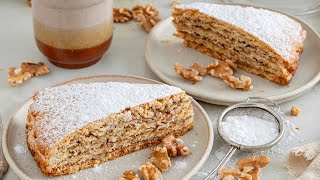 Coffee Walnut Layer Cake Recipe |  עוגת שכבות אגוזים ונס קפה