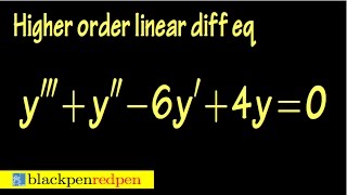 Higher order homogeneous linear differential equation, using auxiliary equation, sect 4.2#37