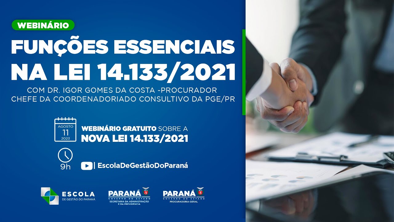 Webinário: Funções Essenciais na Lei 14.133/2021