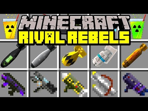 MooseMods - Minecraft RIVAL REBELS MOD! | ANTI-GRAVITY BOMB, NUKES, OVERPOWERED WEAPONS! | Modded Mini-Game