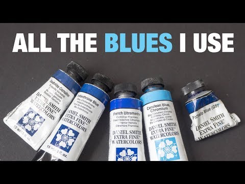 The Blues I Use: Phthalo Ultramarine Prussian Cobalt Cerulean