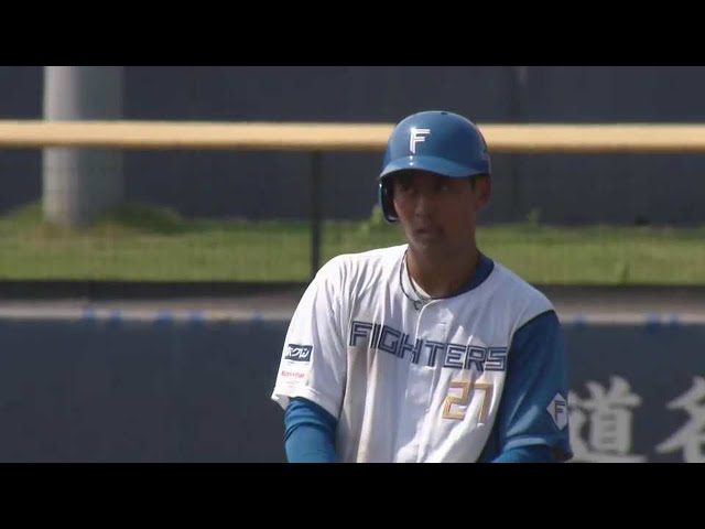 【ファーム】ファイターズ・古川裕大 ライトオーバーへ追撃のタイムリー2ベース!! 2022年7月2日 北海道日本ハムファイターズ 対 福岡ソフトバンクホークス