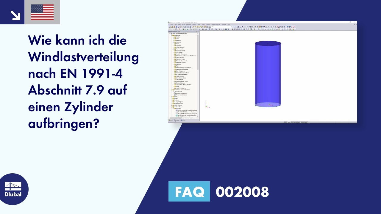 [EN] FAQ 002008 | Wie kann ich die Windlastverteilung nach EN 1991-4 Abschnitt 7.9 auf einen Zyli...