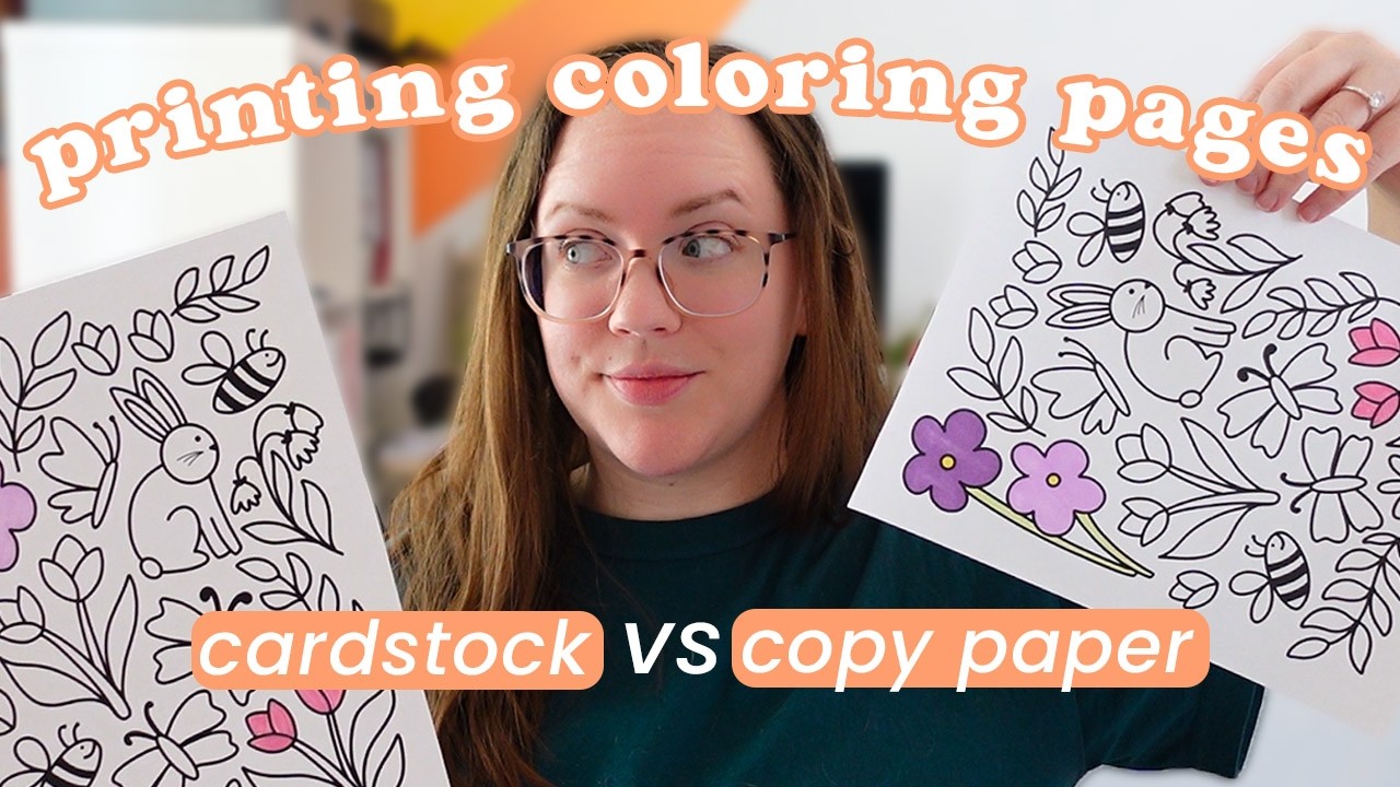 printing coloring pages at home (cardstock vs regular paper)