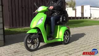 preview picture of video 'Elektrinis triratis motoroleris,vežimėlis,skuteris Electron ET08, Electric trike 48V 500W Mobility'