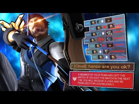 How I won 5v6 as Hanzo when my teammate disconnected from the GAME - Overwatch