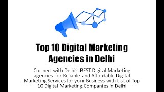 Top 10 Digital Marketing Agencies in Delhi