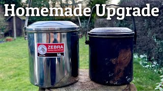 How to Make a Bushcraft Oven - Homemade Metal Clips for the Zebra Billy Can