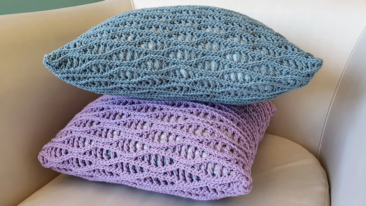Capa para almofada em crochê / Passo a passo