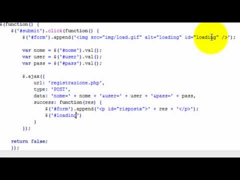 Creare un Form con AJAX: Parte 2