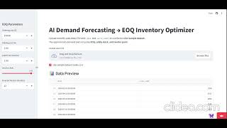 AI Demand Forecasting → EOQ Optimizer | Get Perfect Inventory Levels with Machine Learning