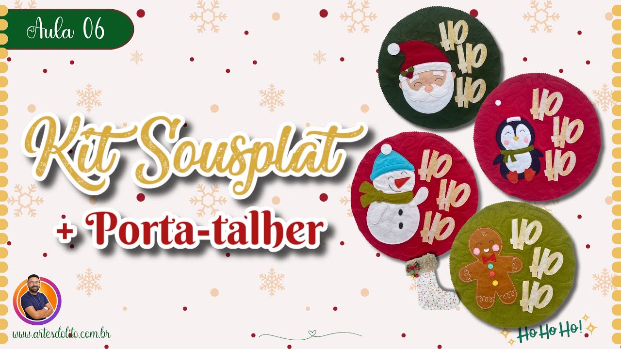 AULA 06 | FOFURAS DE NATAL 2024: Kit Sousplat + porta talher