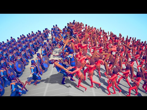 100x VIKING ARMY 🪓 vs 🗿 100x TRIBAL ARMY / Totally Accurate Battle Simulator ( TABS )