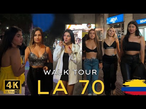 Why LA 70 Has the BEST Nightlife in Medellín - 12AM Walking Tour (3D AUDIO 🎧)