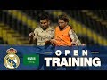 Real Madrid pre-Valencia training from Jeddah!