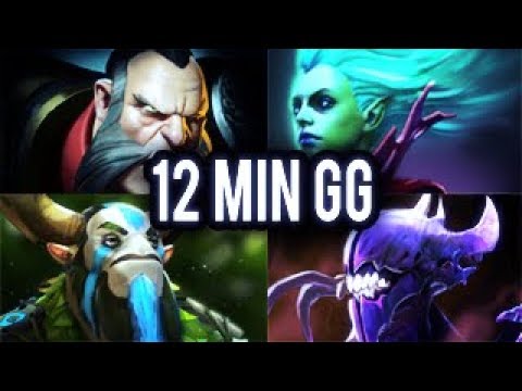 OMG 12 Min Best Push Strategy Fast GG 7.07 Dota 2