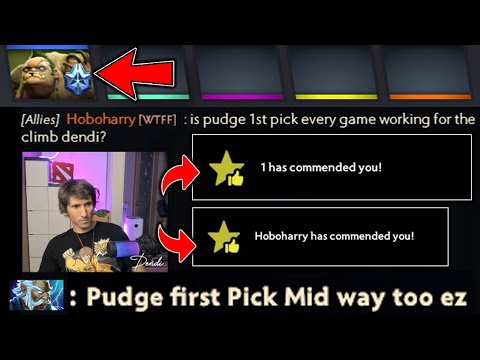 DENDI Pudge Stream : First Pick Pudge is always Work and way too Easy!