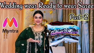 Wedding Wear Ready to wear Saree haul Part-2 From Myntra @PoojaRikichoyal 