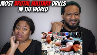 American Couple Reacts "Most BRUTAL Military Drills in the World"