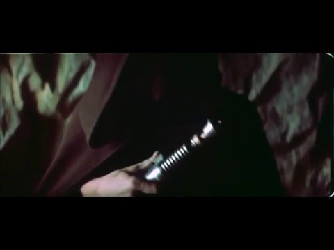 Luke Skywalker makes his new lightsaber (1080p, original, deleted scene clip)