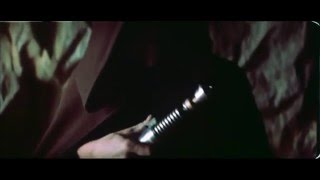 Luke Skywalker makes his new lightsaber (1080p, original, deleted scene clip)